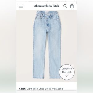 Like NEW! Abercrombie The Dad High Rise Pant. Crossed waist